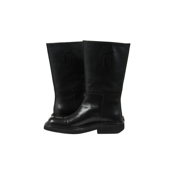 Prada Mens Chunky Square Toe Boots US 7.5 UK6.5 Black Leather Runway Ankle High - Picture 10 of 13